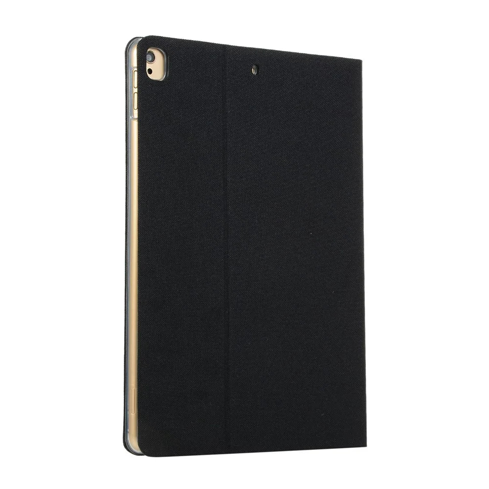 JFPTC Cloth Texture Smart Stand Leather Tablet Case Shell for iPad 10.2 (2021)/(2020)/(2019) - Black - 3