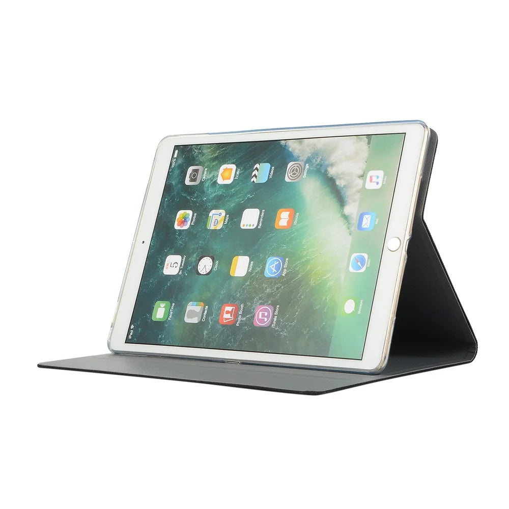 JFPTC Cloth Texture Smart Stand Leather Tablet Case Shell for iPad 10.2 (2021)/(2020)/(2019) - Black - 4
