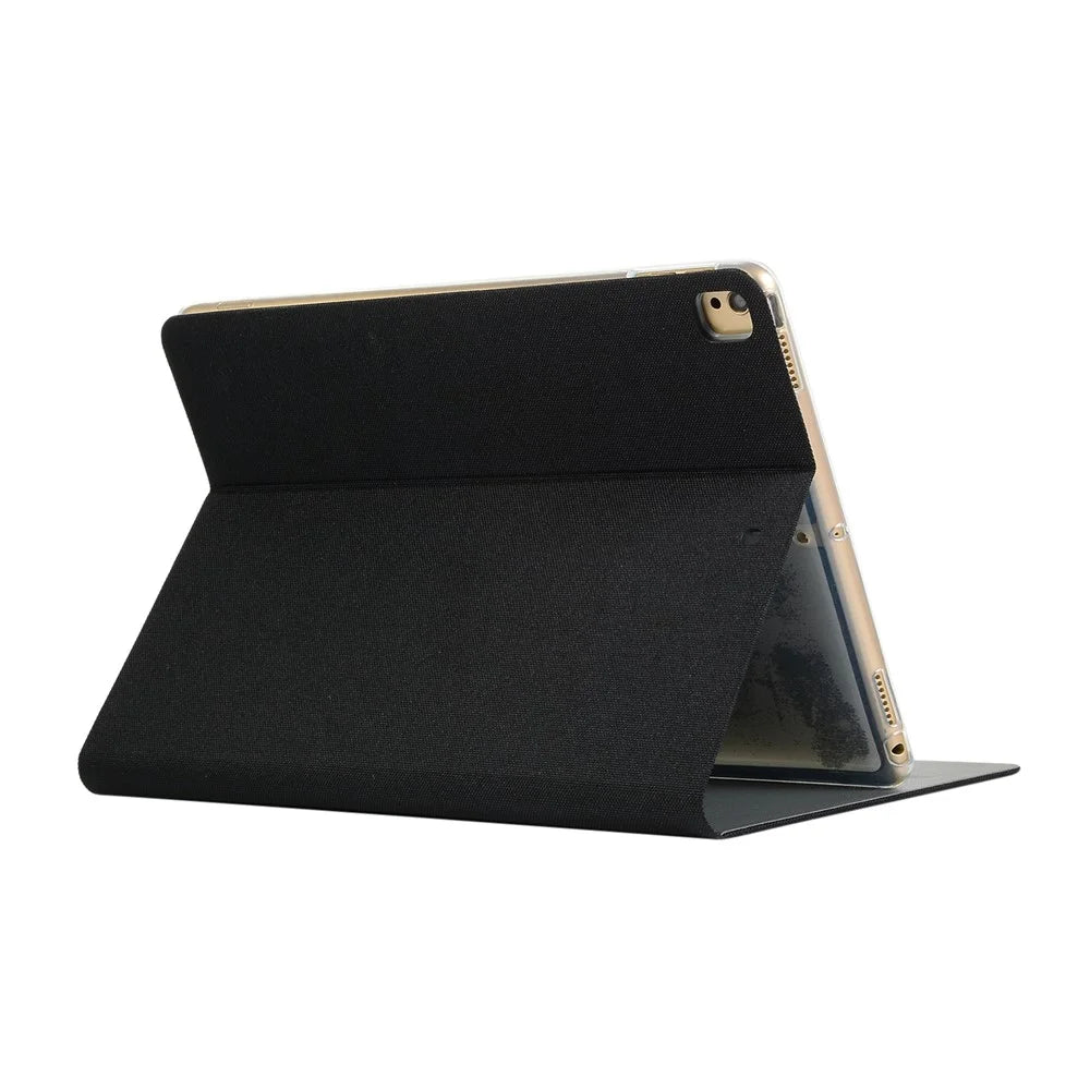 JFPTC Cloth Texture Smart Stand Leather Tablet Case Shell for iPad 10.2 (2021)/(2020)/(2019) - Black - 6
