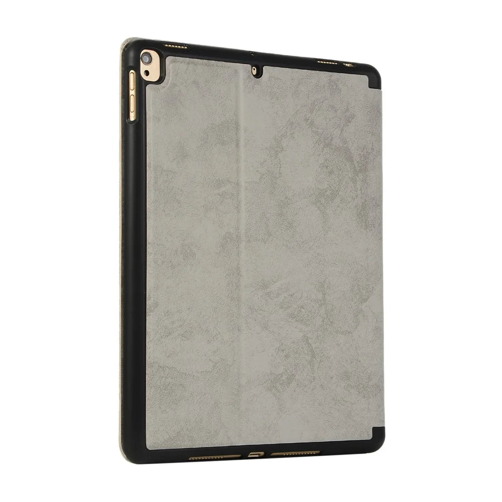 For iPad 10.2 (2021)/(2020)/(2019) Protective Case Auto Wake/Sleep Leather Wallet Stand Tablet Cover with Pen Slot - Grey - 2