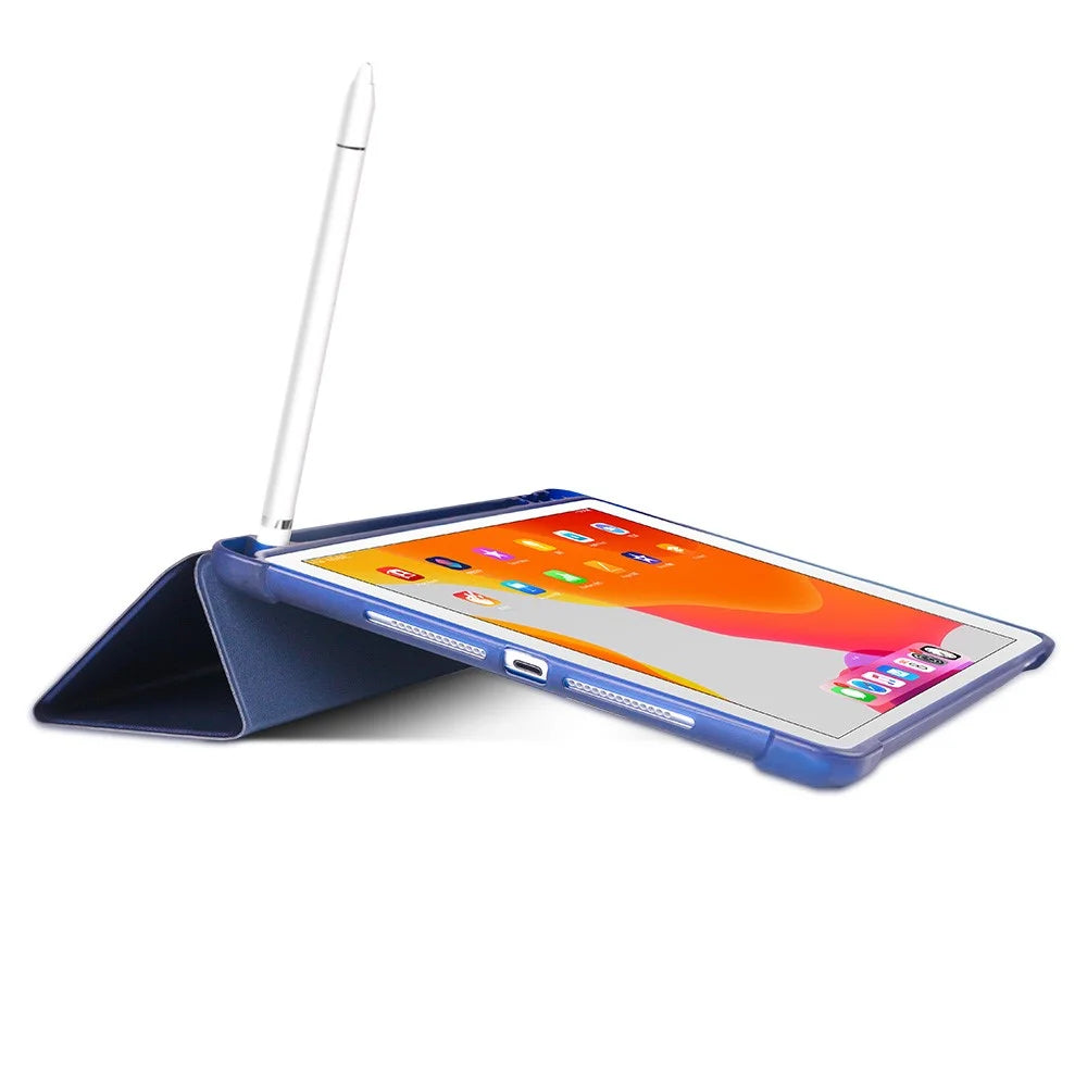 Tri-fold Stand Smart Wake/Sleep Leather Case [with Apple Pencil Storage Groove] for iPad 10.2 (2021)/(2020)/(2019)/ Air 10.5 inch (2019) / Pro 10.5-inch (2017) - Rose Gold - 3