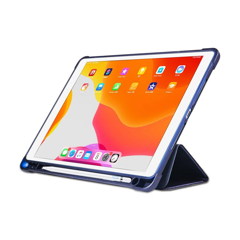 Tri-fold Stand Smart Wake/Sleep Leather Case [with Apple Pencil Storage Groove] for iPad 10.2 (2021)/(2020)/(2019)/ Air 10.5 inch (2019) / Pro 10.5-inch (2017) - Rose Gold - 4