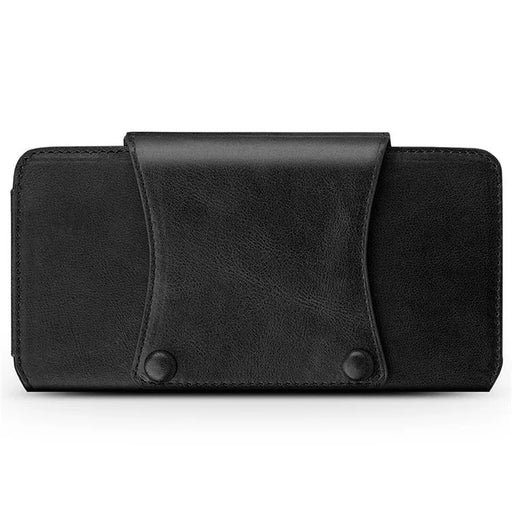 QIALINO For iPhone 11 Pro 5.8-inch Cowhide Leather Holster Phone Case Waist Loop Bag - Black - 2