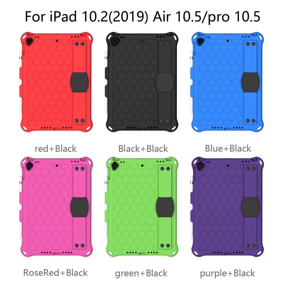 Honeycomb Texture EVA Tablet Hybrid Shell with Shoulder Strap for iPad 10.2 (2021)/(2020)/(2019)/iPad Pro 10.5-inch (2017)/iPad Air 10.5 inch (2019)  - Black - 7