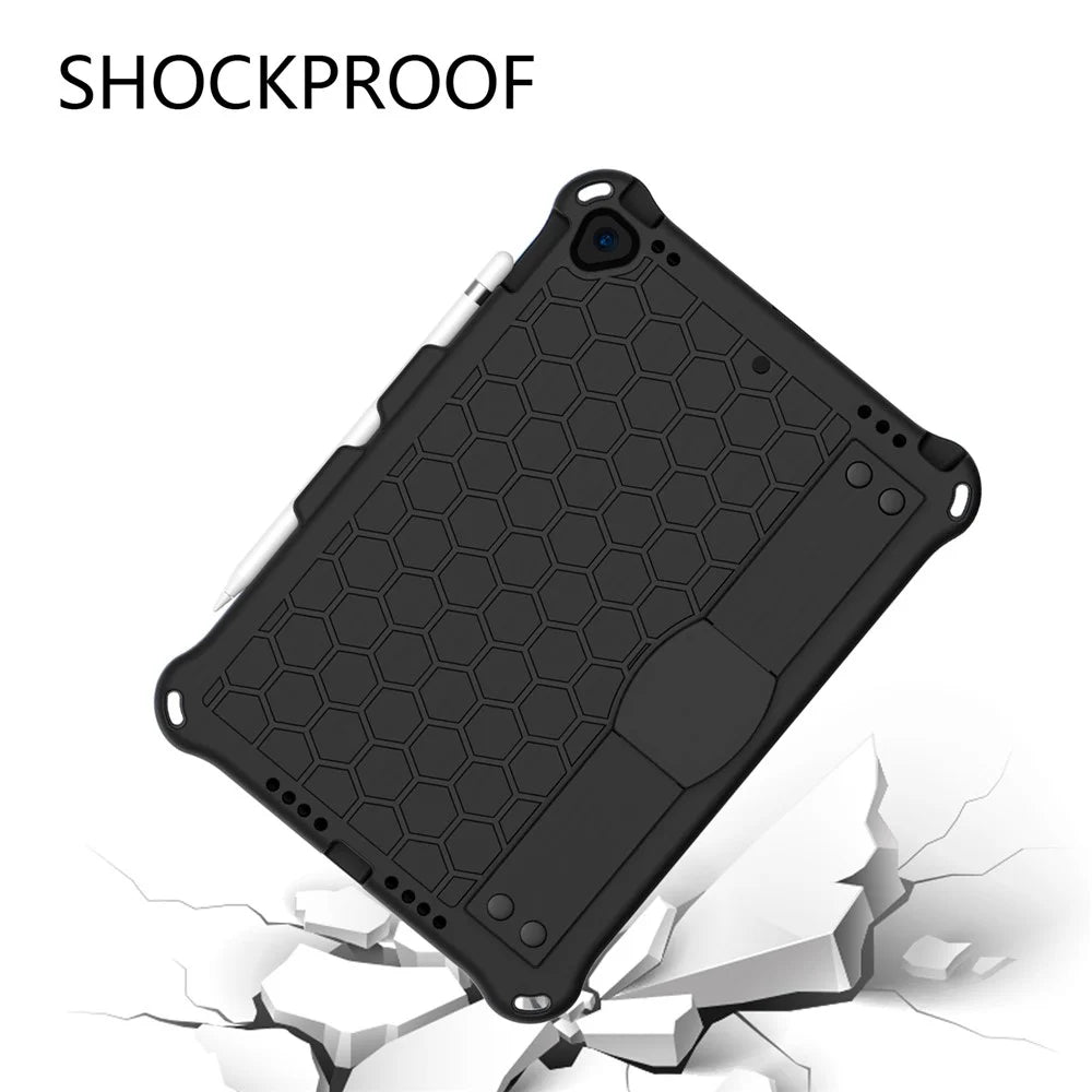 Honeycomb Texture EVA Tablet Combo Shell for iPad 10.2 (2021)/(2020)/(2019)/iPad Pro 10.5-inch (2017)/iPad Air 10.5 inch (2019) - Black - 3