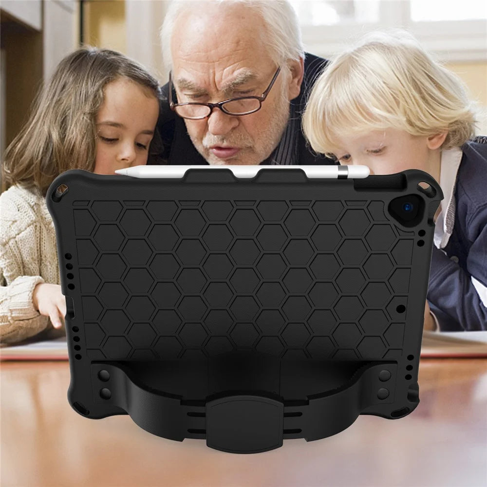 Honeycomb Texture EVA Tablet Combo Shell for iPad 10.2 (2021)/(2020)/(2019)/iPad Pro 10.5-inch (2017)/iPad Air 10.5 inch (2019) - Black - 4