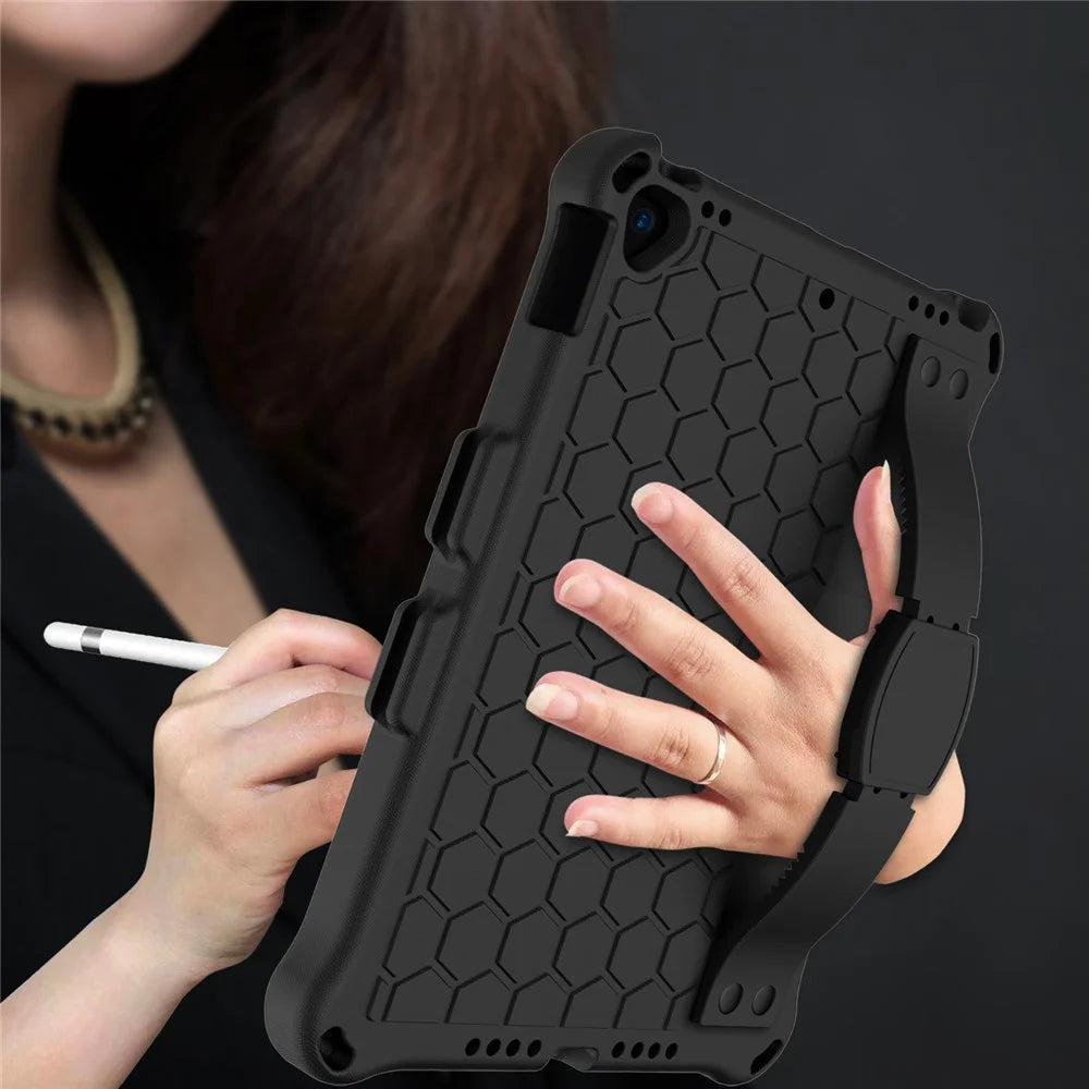 Honeycomb Texture EVA Tablet Combo Shell for iPad 10.2 (2021)/(2020)/(2019)/iPad Pro 10.5-inch (2017)/iPad Air 10.5 inch (2019) - Black - 5