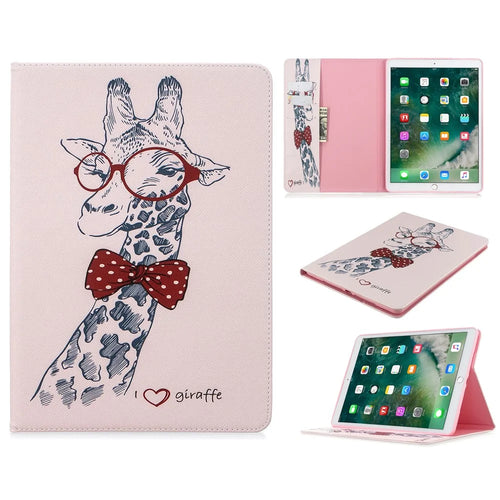 Pattern Printing Wallet Stand Leather Tablet Case for iPad 10.2 (2021)/(2020)/(2019) - Giraffe - 1