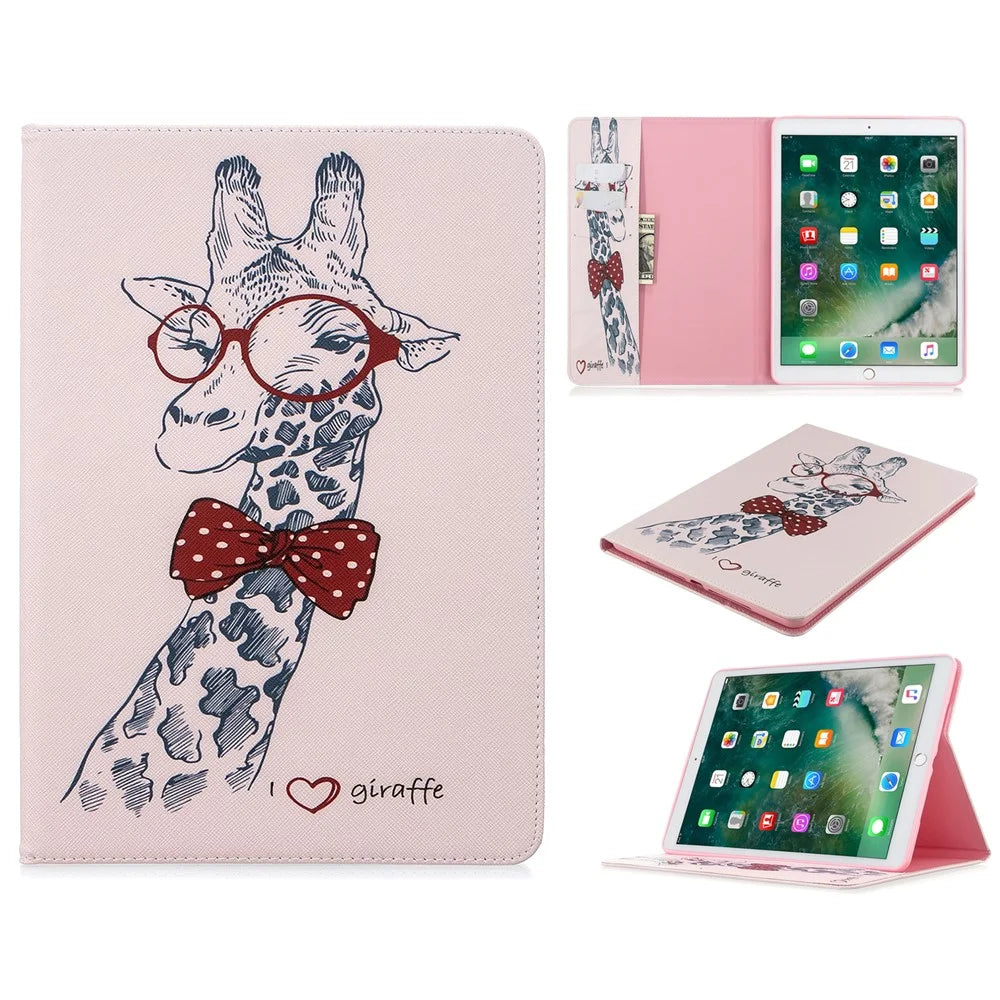 Pattern Printing Wallet Stand Leather Tablet Case for iPad 10.2 (2021)/(2020)/(2019) - Giraffe - 1