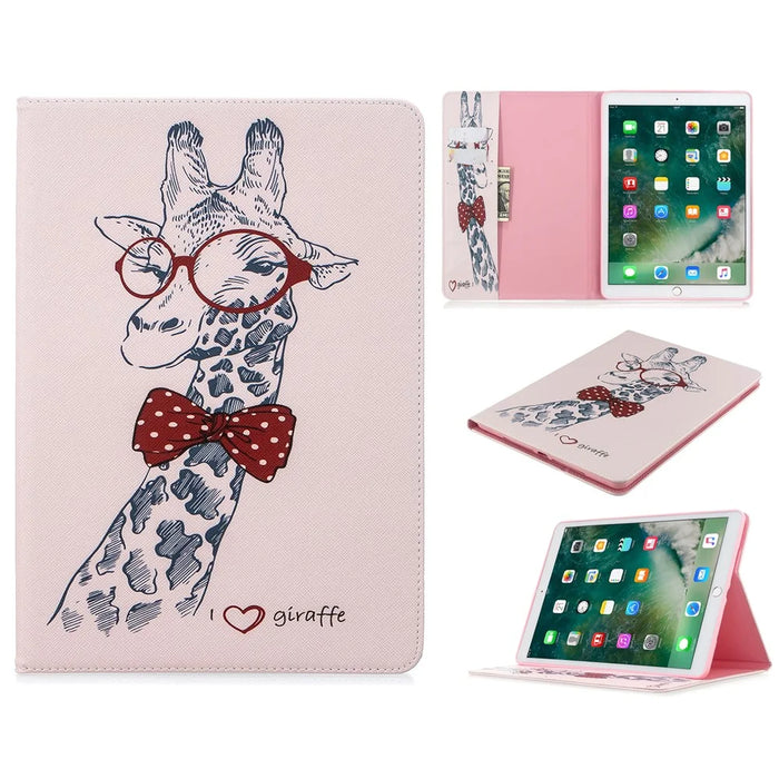 Pattern Printing Wallet Stand Leather Tablet Case for iPad 10.2 (2021)/(2020)/(2019) - Giraffe - 1