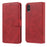 For iPhone X/XS 5.8 inch Solid Color Flip Leather Wallet Mobile Phone Shell - Red - 3
