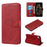 For iPhone XR 6.1 inch Solid Color Flip Leather Wallet Mobile Phone Covering - Red - 1