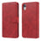 For iPhone XR 6.1 inch Solid Color Flip Leather Wallet Mobile Phone Covering - Red - 3