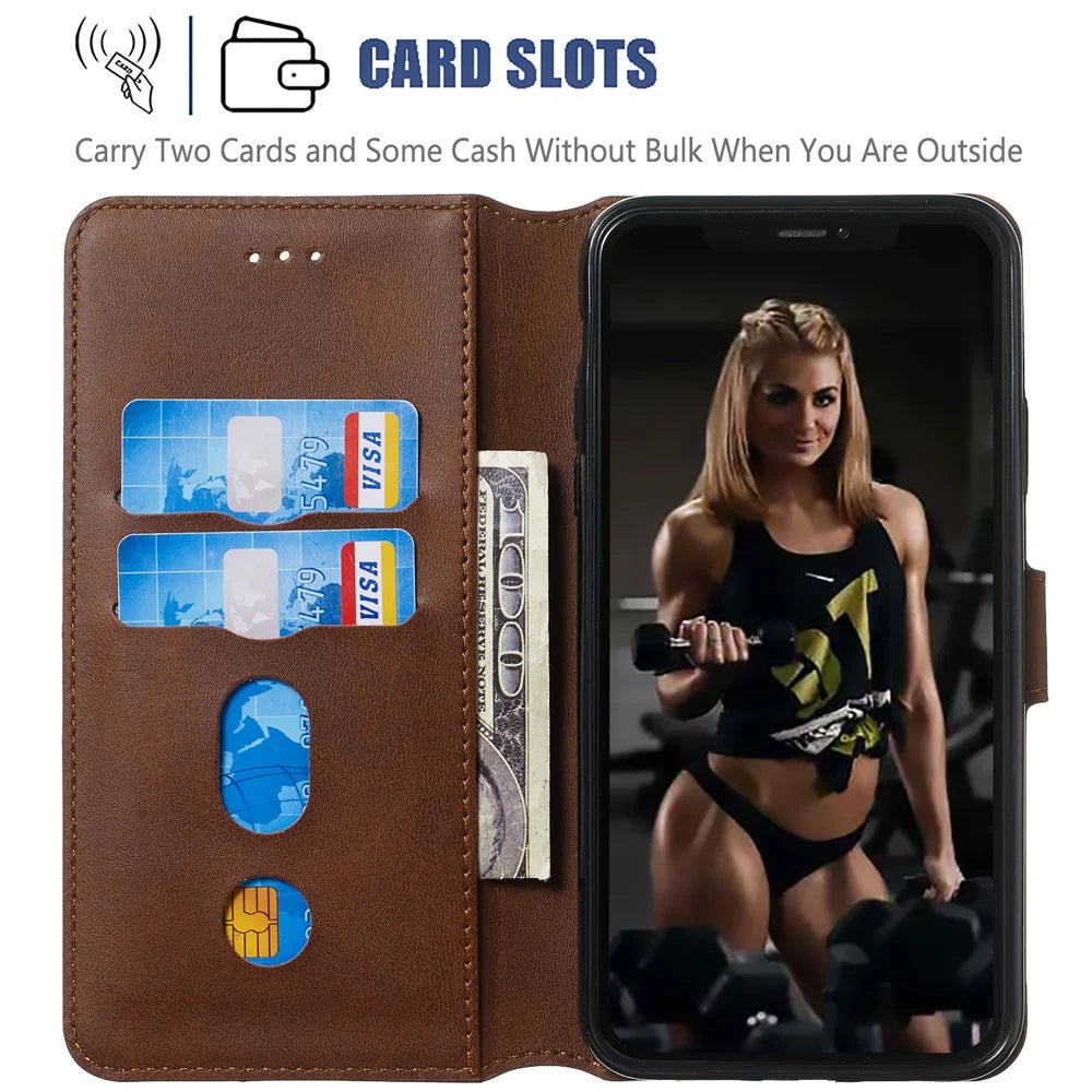 Wallet Leather Stand Case for iPhone 11 Pro 5.8 inch - Brown - 5