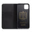 QIALINO for Apple iPhone 11 Pro 5.8 inch Cross Texture Genuine Leather Wallet Detachable 2 in 1 Phone Cover - Black - 2
