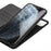 QIALINO for Apple iPhone 11 Pro 5.8 inch Cross Texture Genuine Leather Wallet Detachable 2 in 1 Phone Cover - Black - 4