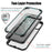 Tempered Glass (Front & Back) + TPU Frame Combo Cover for iPhone 11 Pro Max 6.5 inch - Black - 2