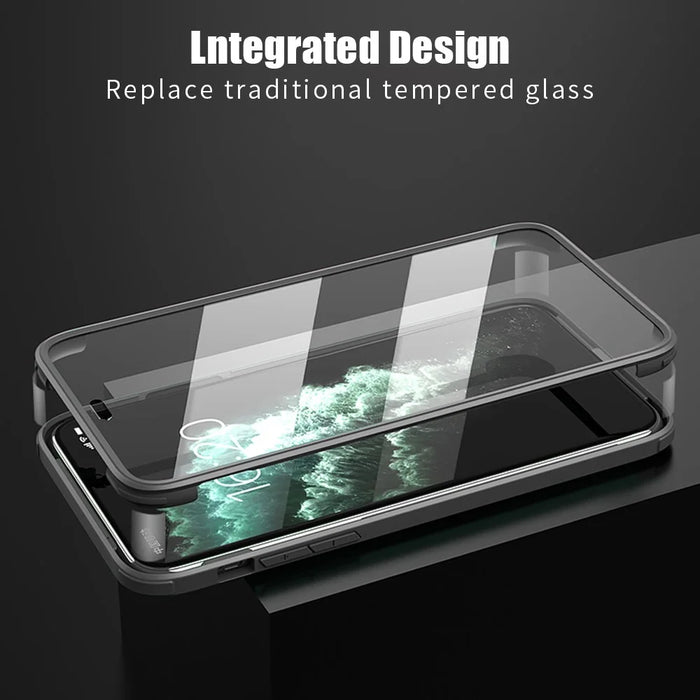 Tempered Glass (Front & Back) + TPU Frame Combo Cover for iPhone 11 Pro Max 6.5 inch - Black - 5