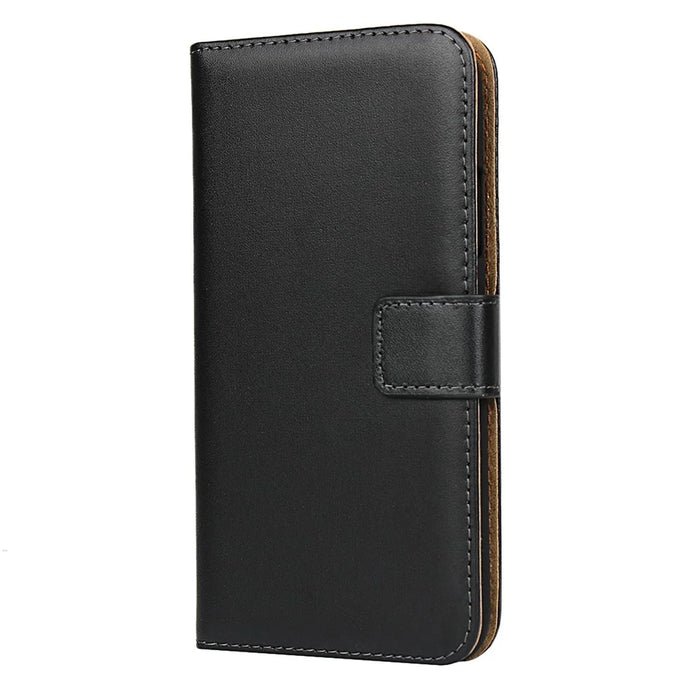 For iPhone 11 Pro 5.8-inch Genuine Leather + PC Phone Case Wallet Stand Full Protection Folio Flip Protective Cover - 3