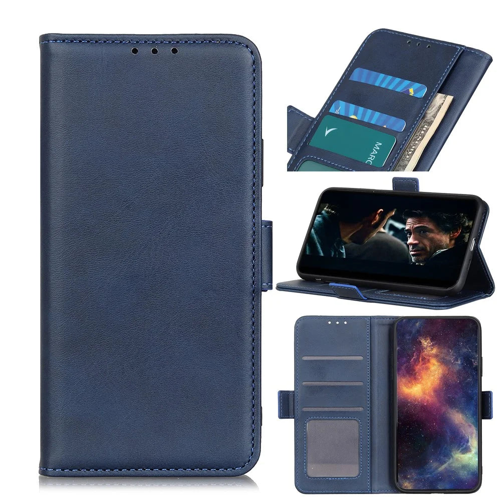 Wallet Stand Magnetic Closure Leather Shell for iPhone 11 6.1 inch - Blue - 1