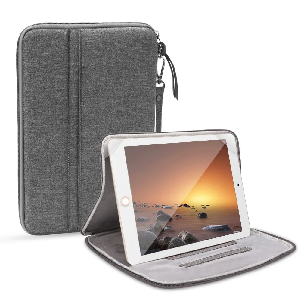 Stand Pouch for Apple iPad Air 11(2024) / Air (2022) / (2020) / 10.2 (2021) / (2020) / (2019) / iPad Pro 11 / iPad 9.7 2018 Suction Cup Bag - Grey - 1