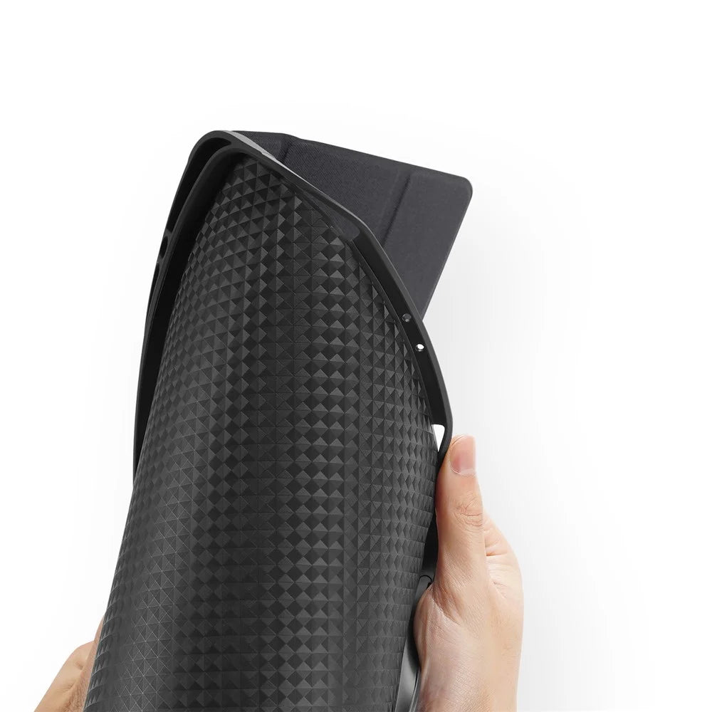 DUX DUCIS DOMO Series PU Leather TPU Back Tri-fold Stand Auto Sleep / Wake Tablet Cover with Pen Holder for iPad Pro 11 (2022) / (2021) / (2020) - Black - 7