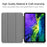 PU Leather Stable Tri-fold Stand Cover Hard Back Shell with Auto Sleep / Wake for iPad Pro 11-inch (2022) / (2021) / (2020) / (2018) - Black - 6