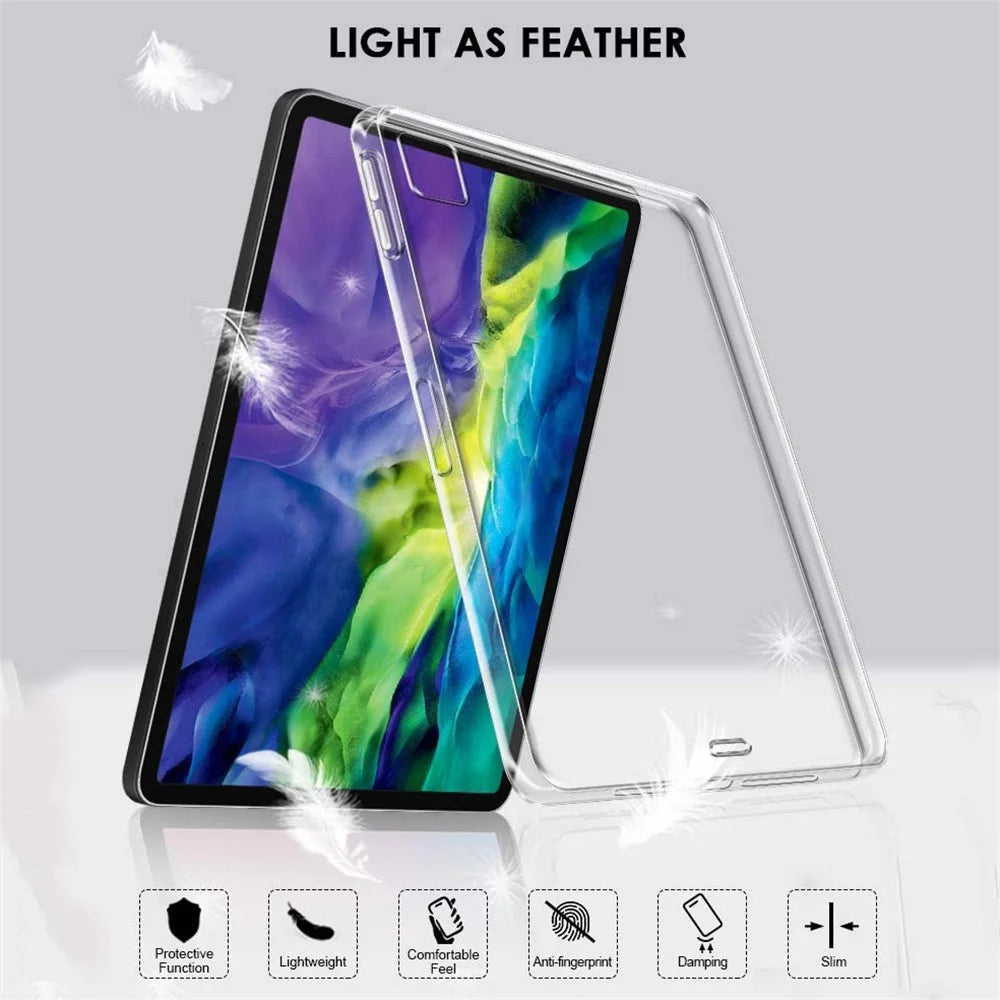 Dustproof Anti-scratch Anti-shock Clear Gel TPU Skin Cover for iPad Pro 12.9 (2022) / (2021) / (2020) / (2018) - 6