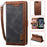 Vintage Splicing Style Wallet Stand Leather Phone Shell for iPhone 7 Plus/8 Plus 5.5 inch -  Grey - 1
