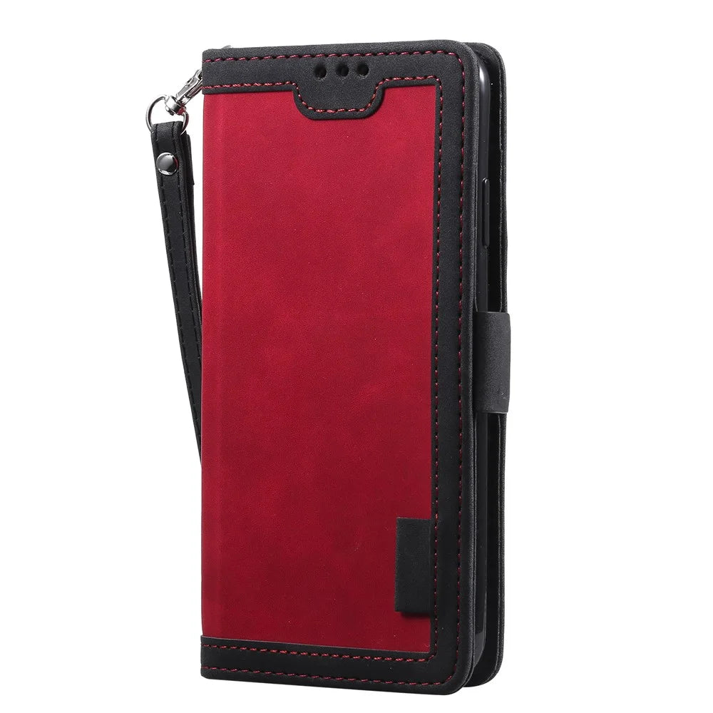Vintage Splicing Style Wallet Stand Leather Case for iPhone XR 6.1 inch -  Red - 4