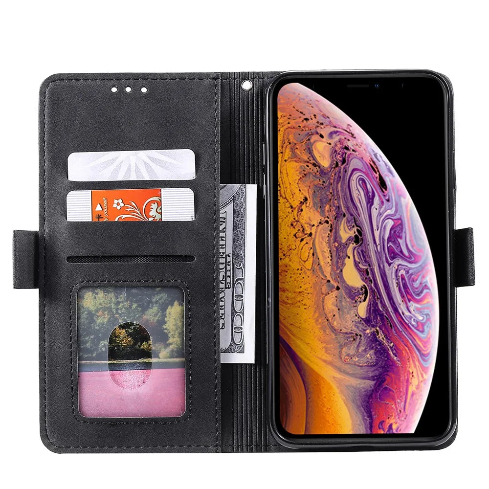 Vintage Splicing Style Wallet Stand Leather Case for iPhone XR 6.1 inch -  Red - 6