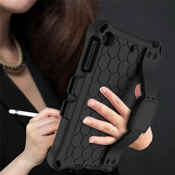 Honeycomb Texture EVA Tablet Hybrid Case with Shoulder Strap for Apple iPad Mini (2019) 7.9 inch/Mini 4/Mini 3/Mini 2/iPad Mini - Black - 6