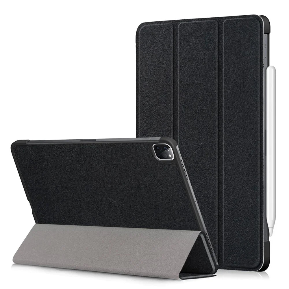PU Leather Tri-Fold Stand Tablet Case for iPad Air 11 (2026) / (2025) / (2024) / Air (2020) / Air (2022) / Pro 11-inch (2022) / (2021) / (2020) - Black - 1