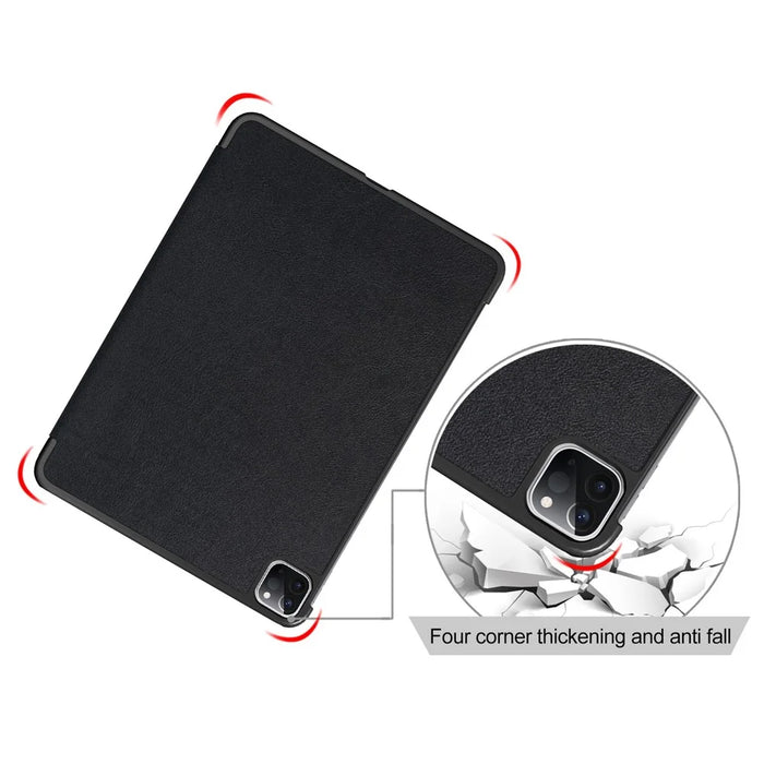 PU Leather Tri-Fold Stand Tablet Case for iPad Air 11 (2026) / (2025) / (2024) / Air (2020) / Air (2022) / Pro 11-inch (2022) / (2021) / (2020) - Black - 5