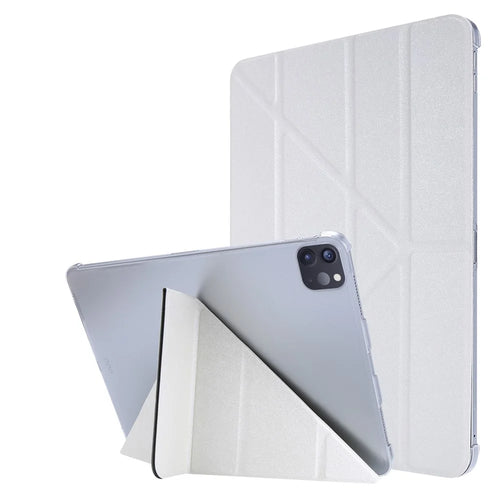 Silk Texture Stand Leather Tablet Case for iPad Air 11 (2026) / (2025) / (2024) / Air (2020) (2022) / Pro 11 (2022) (2021) (2020) (2018) - White - 1