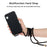 For iPhone XR 6.1 inch Biodegradable Wheat Straw Soft TPU Protective Phone Case with Multi-function Strap - Black - 3