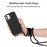 Wheat Straw Style Phone Case for iPhone 11 6.1 inch, Soft TPU Anti-Scratch Protective Shell with Strap - Black - 3