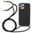 For iPhone 11 Pro 5.8 inch Eco-Friendly Natural Wheat Straw + TPU Soft Phone Cover with Multi-function Strap - Black - 1