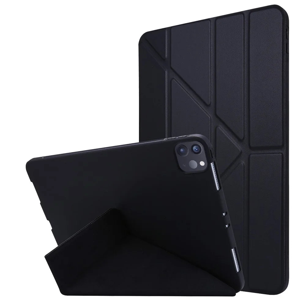 Origami Stand Leather Smart Case for iPad Pro 11-inch (2020) / (2022) / (2021) - Black - 1