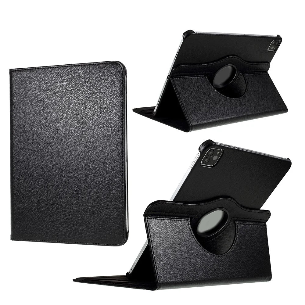 Litchi Skin Stand Cover for iPad Air 11 (2026) / (2025) / (2024) / Air (2020) (2022) / Pro 11 (2022) (2021) (2020) (2018)  - Black - 1