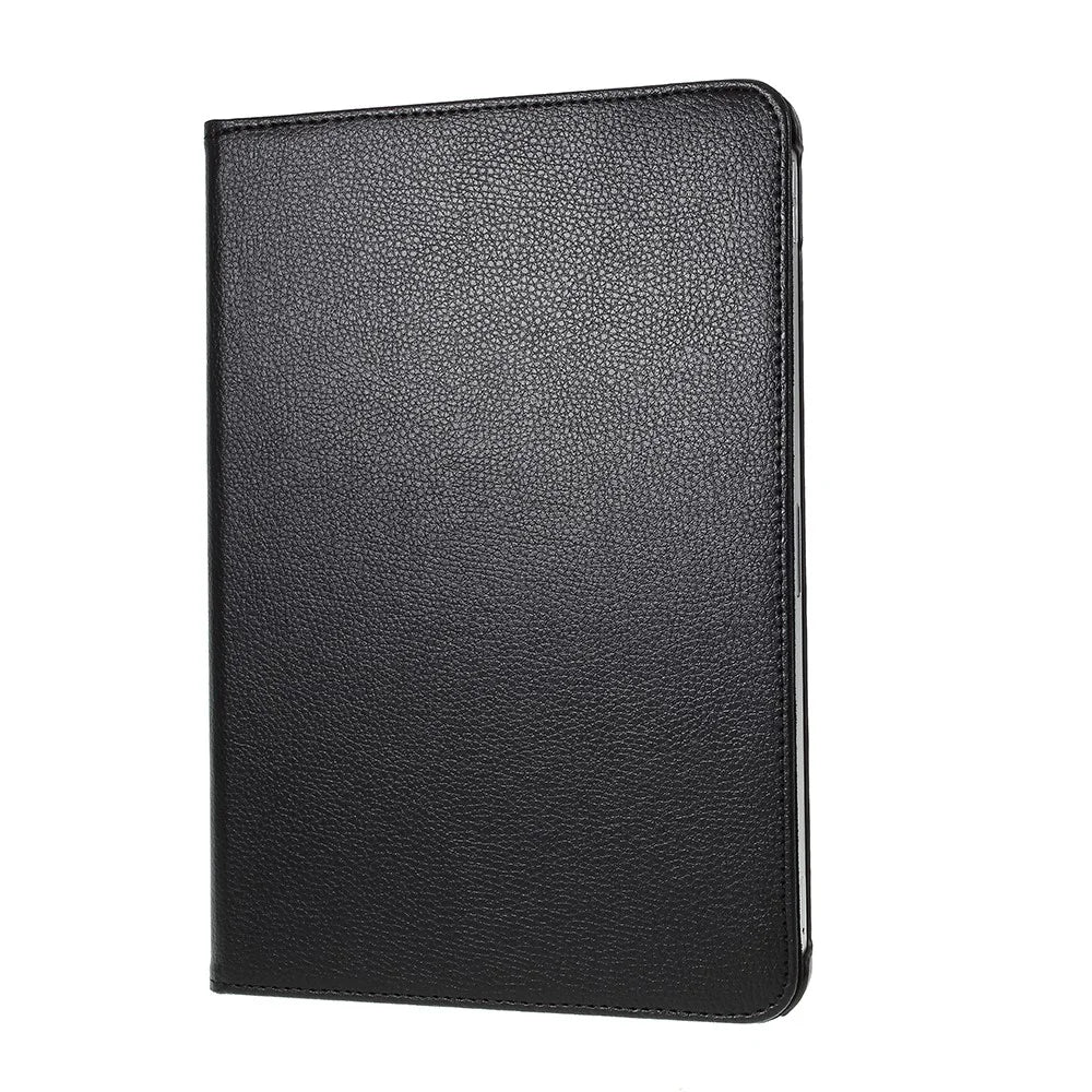 Litchi Skin Leather Case Cover with 360 Rotating Stand for iPad Pro 12.9 (2022) (2021) (2020) (2018) - Black - 4