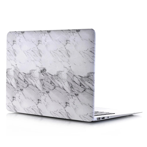 Marble Pattern Surface PU Leather Laptop Protective Cover for MacBook Air 13.3" Retina Display A2179 (2020)/ 13.3 inch (2018) A1932 - White - 1