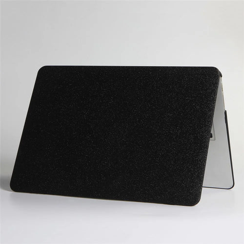 Glittery Surface Matte PU Leather Laptop Shell for MacBook Pro 16-inch (2019) A2141 - Black - 1