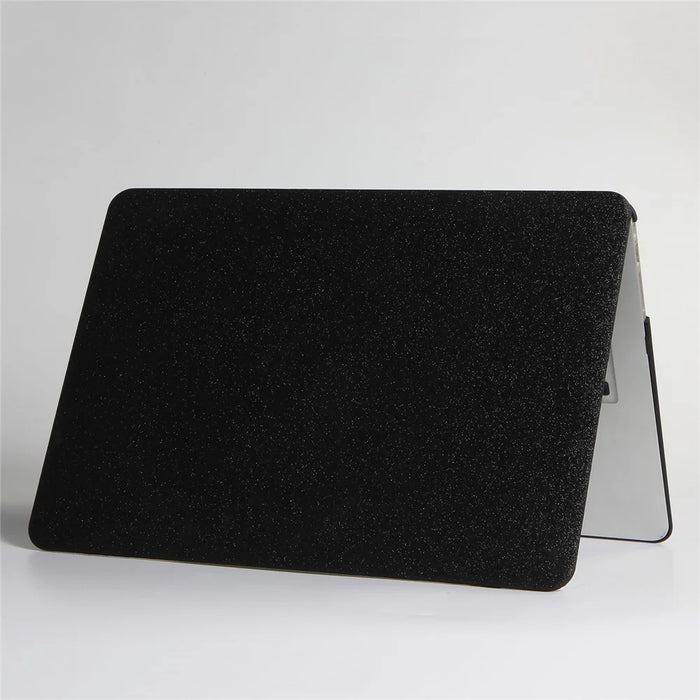 Glittery Surface Matte PU Leather Laptop Shell for MacBook Pro 16-inch (2019) A2141 - Black - 1
