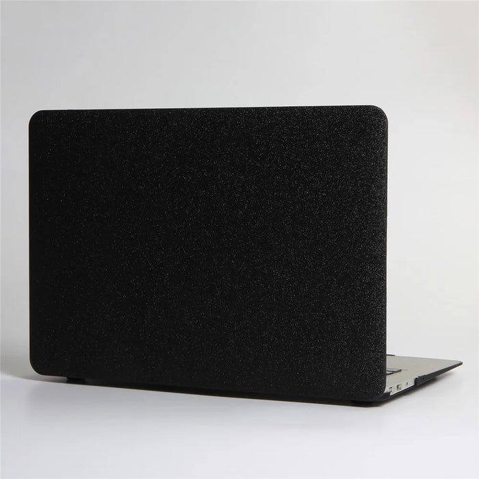 Glittery Surface Matte PU Leather Laptop Shell for MacBook Pro 16-inch (2019) A2141 - Black - 3
