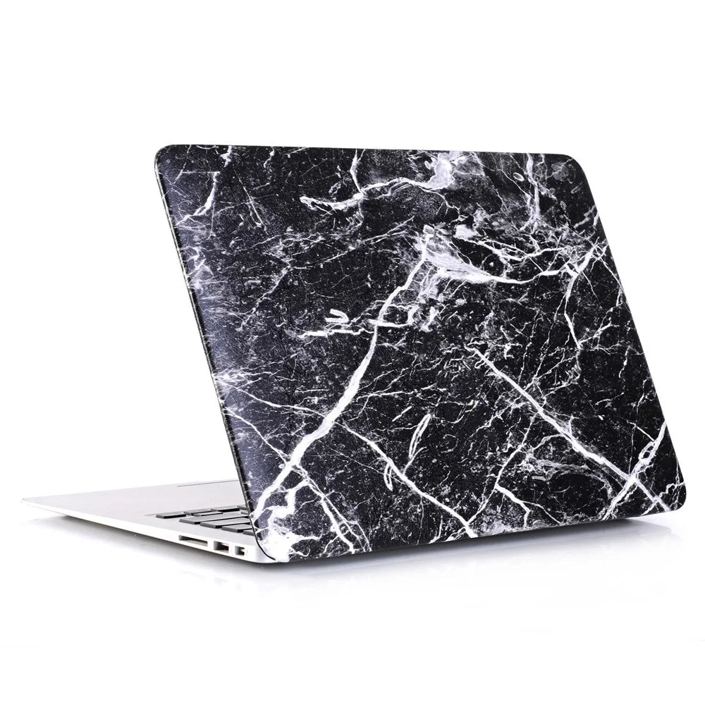 Marble Patterned Leather PC Cover for MacBook Pro 13-inch (2016) with Touch Bar (A1708,A1706,A1989,A2159) - Black - 3