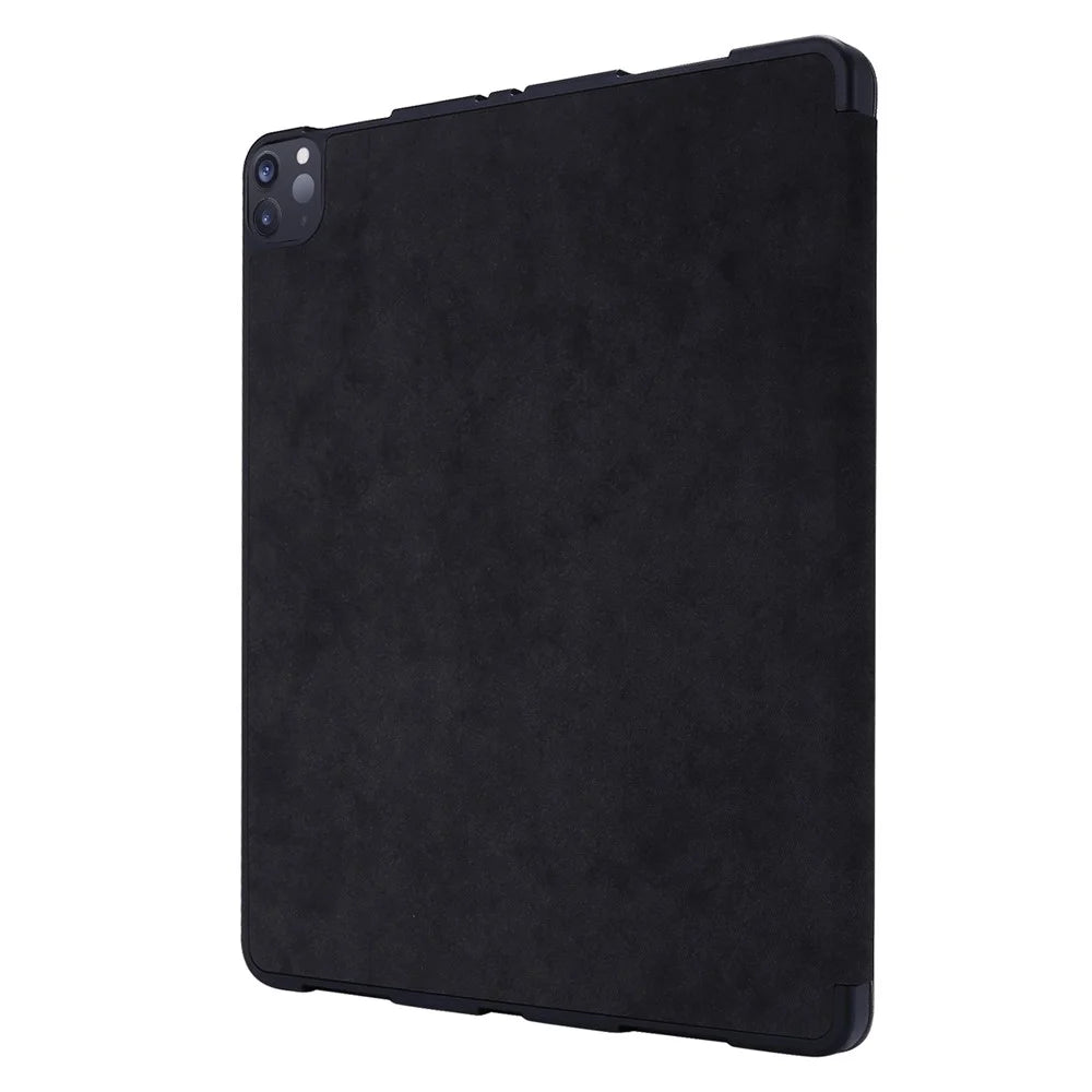 Retro Style Origami Smart Leather Stand Tablet Case for iPad Pro 12.9 (2022) (2021) (2020) - Black - 3
