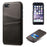 for iPhone 8 / 7 / SE (2020) / SE (2022) 4.7 inch PU Leather Coated PC Case with Dual Card Slots - Black - 1