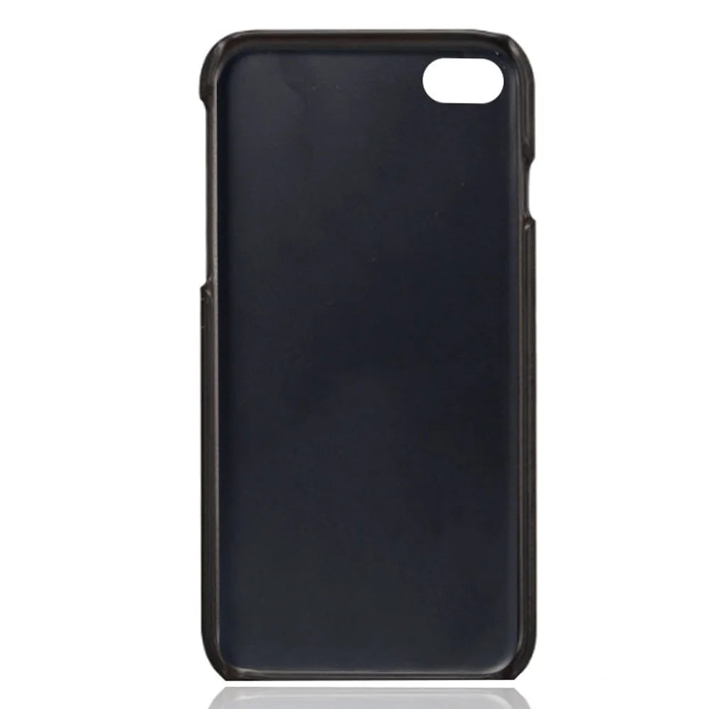 for iPhone 8 / 7 / SE (2020) / SE (2022) 4.7 inch PU Leather Coated PC Case with Dual Card Slots - Black - 3