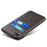 for iPhone 8 / 7 / SE (2020) / SE (2022) 4.7 inch PU Leather Coated PC Case with Dual Card Slots - Black - 4